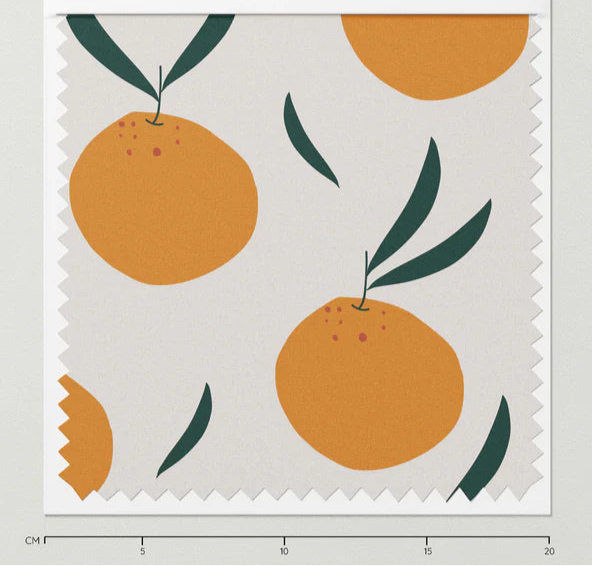 Oranges Paper Jersey Knit Fabric