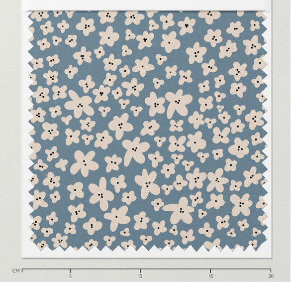 Mini Flora Blue Jersey Knit