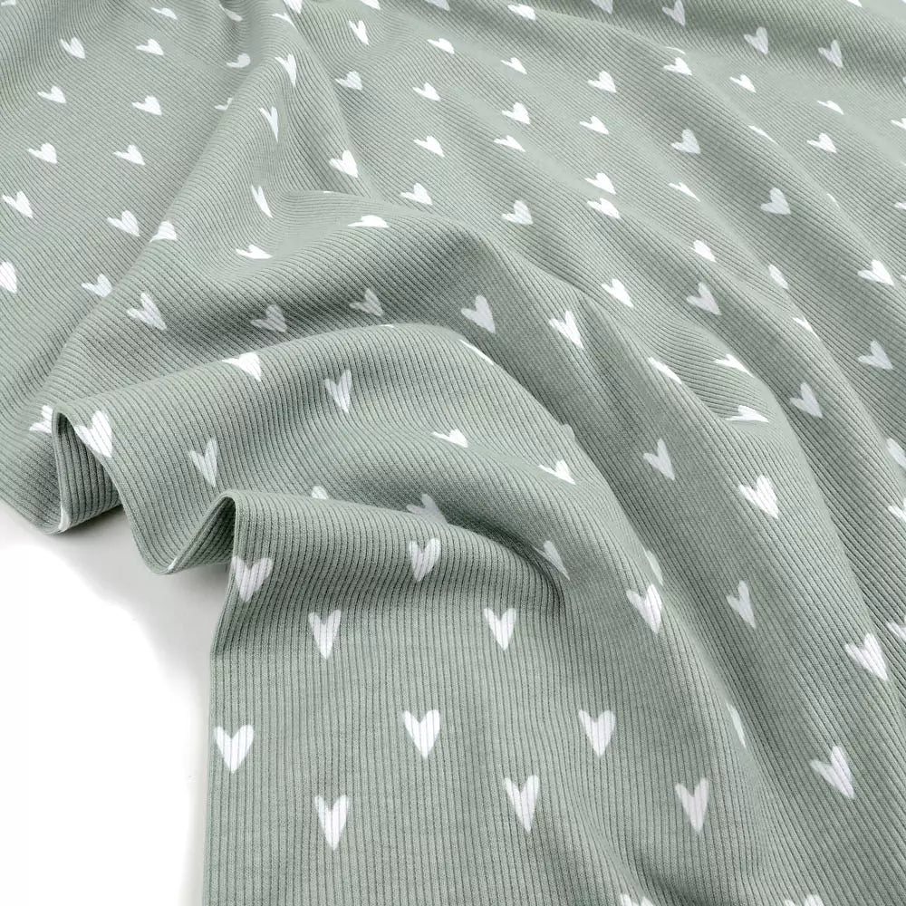 Hearts Ribbed- Sage