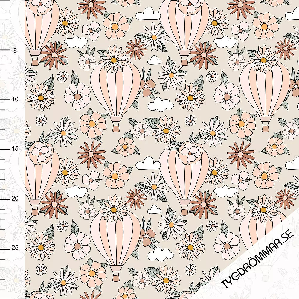 Flower N Balloons Jersey knit Fabric