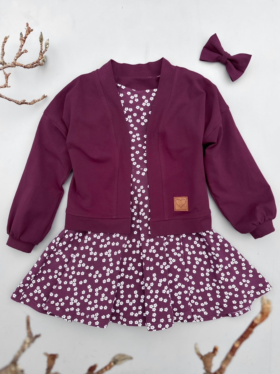 Sweet Floral Eggplant Jersey-TD
